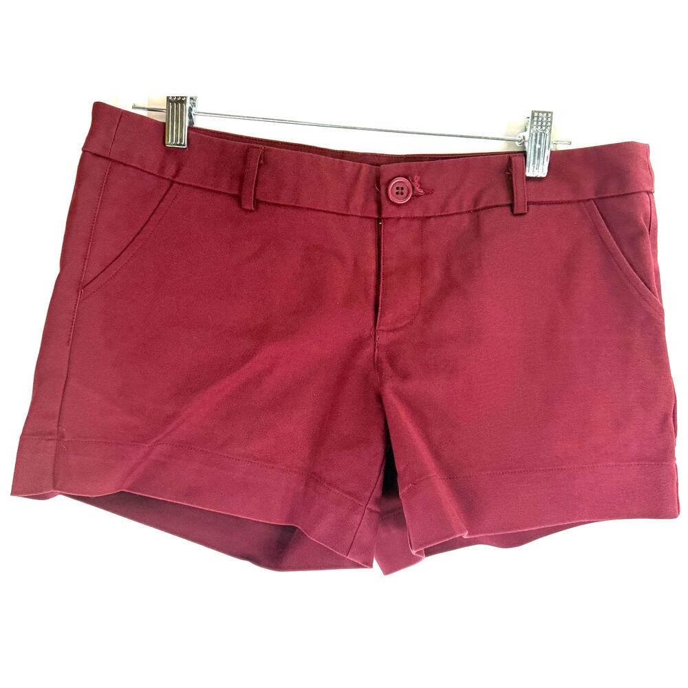 CLN Women's Red Front Flat Chino Shorts Size XL